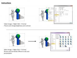 3d illustration of global growth ppt graphics icons powerpoint