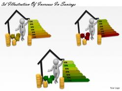 3d illustration of increase in savings ppt graphics icons powerpoint