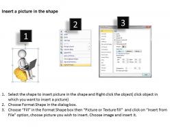 3d illustration of man sitting human brain ppt graphics icons