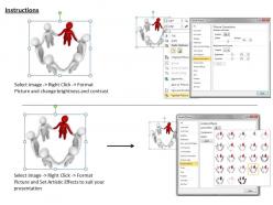 3d illustration of united team ppt graphics icons powerpoint
