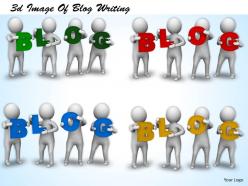 3d image of blog writing ppt graphics icons powerpoint