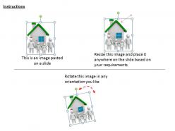 3d image of family with house ppt graphics icons powerpoint