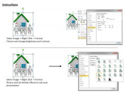3d image of family with house ppt graphics icons powerpoint