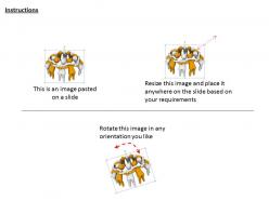3d image of unity and cooperation ppt graphics icons powerpoint