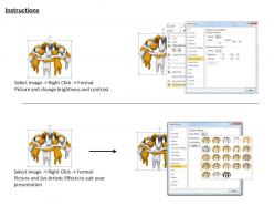 3d image of unity and cooperation ppt graphics icons powerpoint