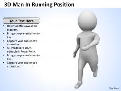 3d man in running position ppt graphics icons