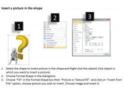 3d man in thinking position question mark ppt graphics icons powerpoint