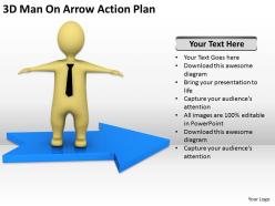 3d man on arrow action plan ppt graphics icons powerpoint