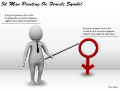 3d man pointing on female symbol ppt graphics icons powerpoint
