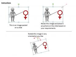 3d man pointing on female symbol ppt graphics icons powerpoint