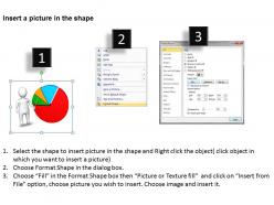3d man presenting pie chart business growth ppt graphic icon
