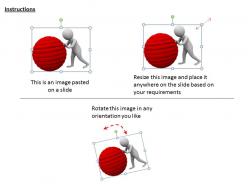 3d man pushing ball ppt graphics icons powerpoint