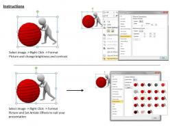 3d man pushing ball ppt graphics icons powerpoint