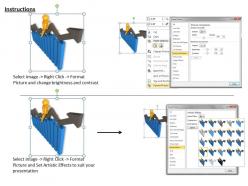 3d man riding arrow on bar chart ppt graphics icons powerpoint