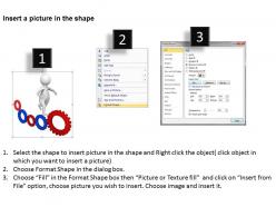 3d man running on gear wheels ppt graphics icons powerpoint