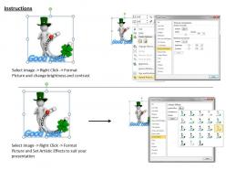 3d man wishing good luck ppt graphics icons powerpoint