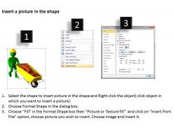 3d man with bricks in wheelbarrow ppt graphics icons powerpoint