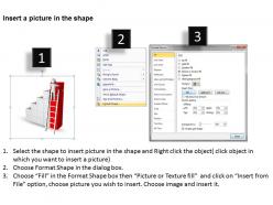 3d man with cube and red ladder success ppt graphics icons