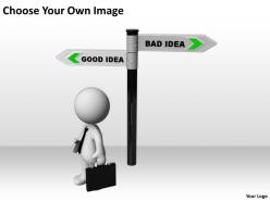 3d man with good idea bad idea ppt graphics icons powerpoint
