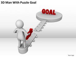 3d man with puzzle goal ppt graphics icons powerpoint