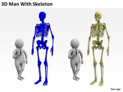 3d man with skeleton ppt graphics icons powerpoint