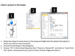 3d man with three light bulbs thinking concept confused ppt graphics icons