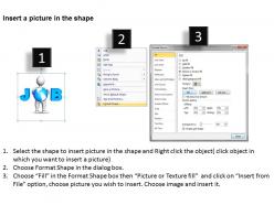 3d man with word job youth future ppt graphics icons