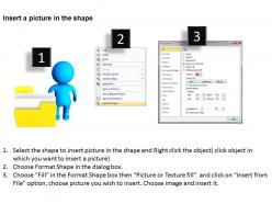 3d man with yellow computer folder ppt graphics icons