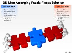 3d men arranging puzzle pieces solution ppt graphics icons powerpoint