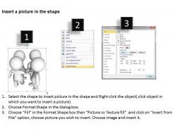 3d men joining hands unity leadership ppt graphics icons powerpoint