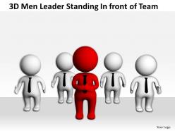 3d men leader standing infront of team ppt graphics icons powerpoint