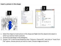 3d men running with blue leader ppt graphics icons powerpoint
