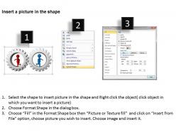 3d men running with white gears ppt graphics icons
