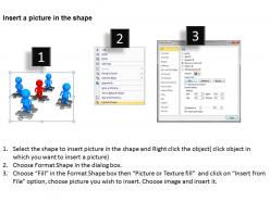 3d men team standing on puzzle pieces ppt graphics icons