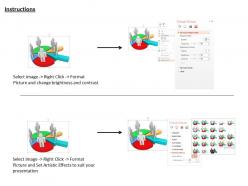 3d pie chart for team management ppt graphics icons