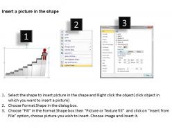 3d red man sitting on bar graph with laptop ppt graphics icons powerpoint