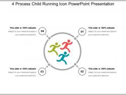 4 process child running icon powerpoint presentation
