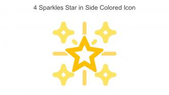 4 Sparkles Star In Side Colored Icon In Powerpoint Pptx Png And Editable Eps Format