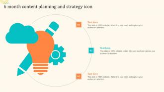 6 Month Content Planning And Strategy Icon