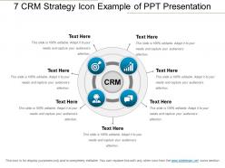 7 crm strategy icon example of ppt presentation