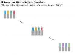 A four staged process for marketing icons flat powerpoint design