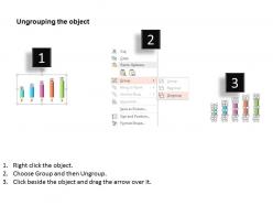 Ab bar graph made with pencils and icons with percentage powerpoint template