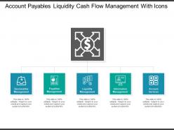 Account payables liquidity cash flow management with icons