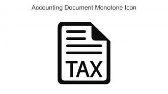 Accounting Document Monotone Icon In Powerpoint Pptx Png And Editable Eps Format