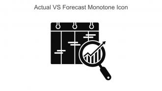Actual VS Forecast Monotone Icon In Powerpoint Pptx Png And Editable Eps Format