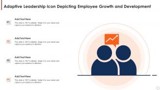 Adaptive Leadership Icon Depicting Employee Growth And Development