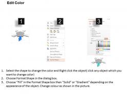 Af five directional arrows with icons powerpoint template