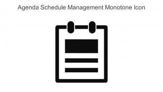 Agenda Schedule Management Monotone Icon In Powerpoint Pptx Png And Editable Eps Format