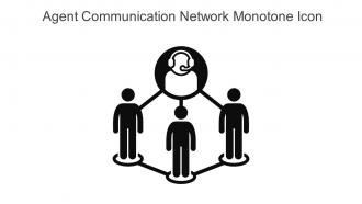 Agent Communication Network Monotone Icon In Powerpoint Pptx Png And Editable Eps Format
