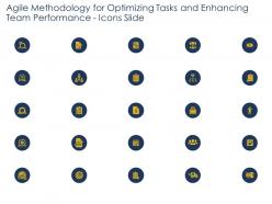 Agile methodology tasks and enhancing team performance icons slide ppts portfolio